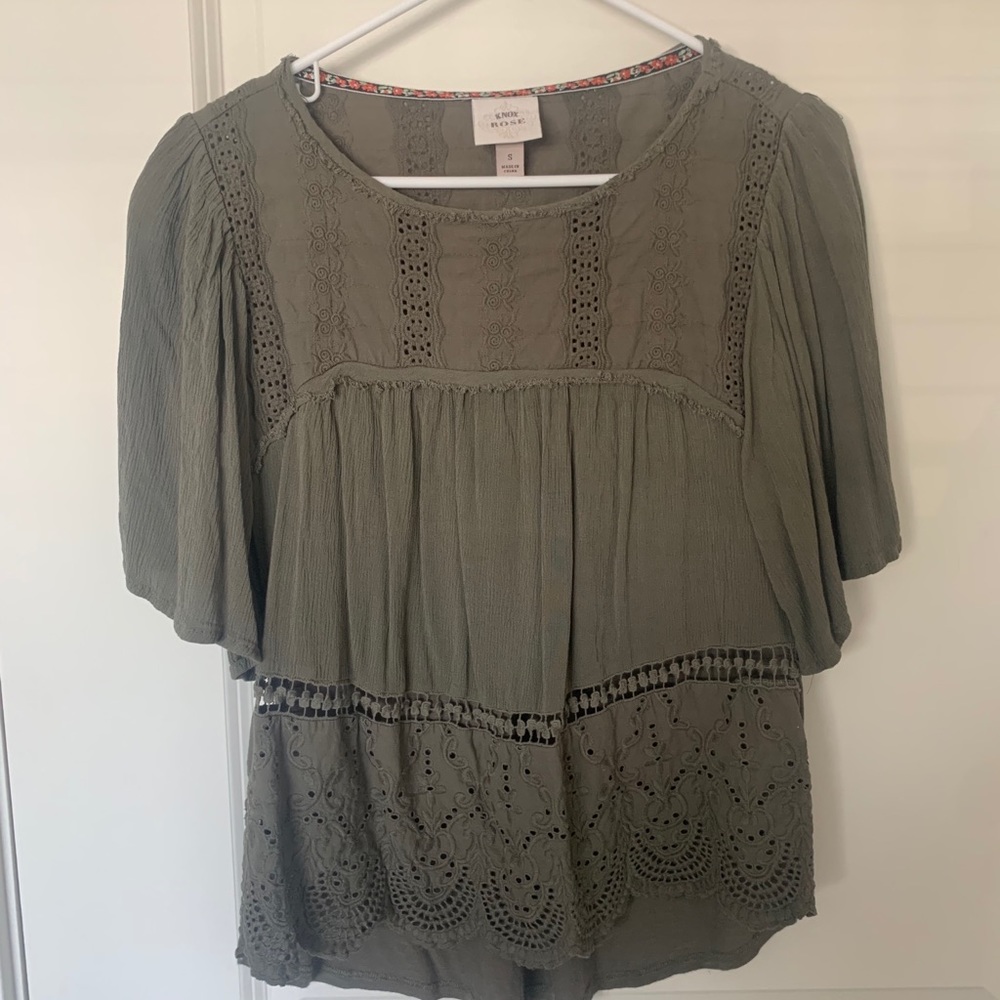 Olive green blouse